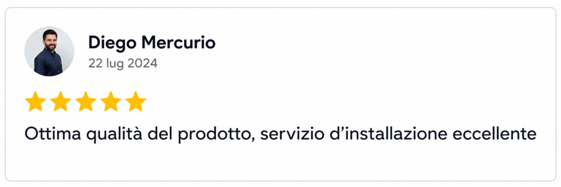 Recensione di Diego sulla qualità degli infissi AnGer e dell’installazione
